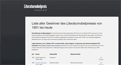 Desktop Screenshot of literaturnobelpreis.com