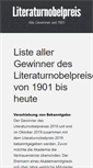 Mobile Screenshot of literaturnobelpreis.com