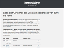 Tablet Screenshot of literaturnobelpreis.com